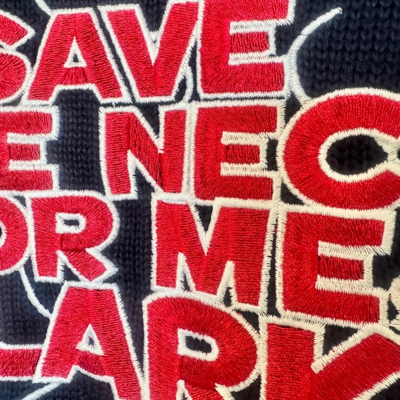 Men's Christmas Vacation 'Save The Neck for Me Clark' Sweater Mens L Wool Blend - Picture 5 of 10